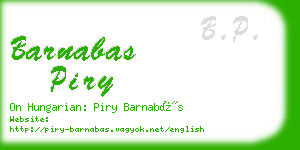 barnabas piry business card